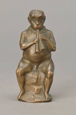 Karl-Heinz Klein, geb. 1926, Bronzeskulptur,Kleiner Pan, monogrammiert und nummeriert 100/72, H. ca. 13.5 cm