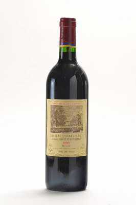 1 Flasche 1990 Chateau Duhart-Milon, Domaines Barons de Rothschild, Pauillac, GrandCru Classe, ca. 75 cl., ca. into neck, 12,5% Vol., unverkostet, ...
