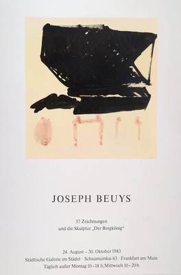 Joseph Beuys, 1921-1986, Plakat zur Ausstellung: 57 Zeichnungen und die Skulptur "Der Bergkönig", Städtische Galerie Frankfurt/Main, ...