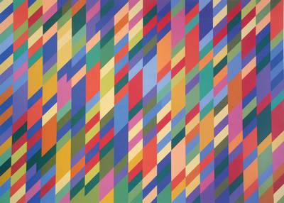 Bridget Riley, geb. 1931, Farboffset, Plakat Nataraja, handsigniert, Blattgr. ca. 60x80 cm