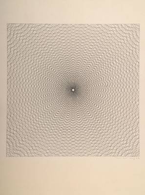 Ludwig Wilding, 1927 Grünstadt/Pfalz-2010 Buchholz, bekannter Vertreter der deutschen Op-Art und Kinetik, hier: Lithographie, handsigniert und dat. ...