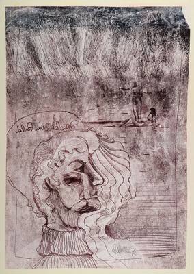 Klaus Heinrich Keller, geb. 1938 Godramstein, tätig in Rodalben, Studium an der Akademie Mannheim bei Berger-Bergner, hier: Ich bin im Bild, ...