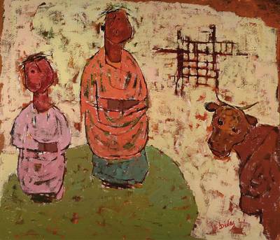 Apostolos Dedes, geb. 1937, Griechischer Expressionist, hier: Abstrakte Komposition, Öl/Holz,rechts unten signiert, ca. 85x73 cm, Rahmen