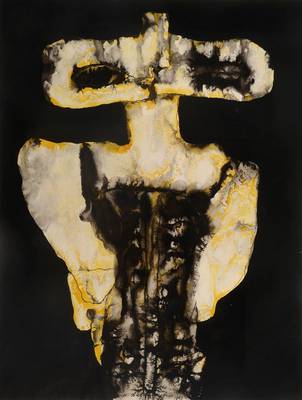 Marek Oberländer, 1922 Szczerec - 1978 Nizza, figürliche Darstellung, signiert und datiert 1963 Paris, Aquarell, ca. 63 x 49 cm unter Glas, Rahmen