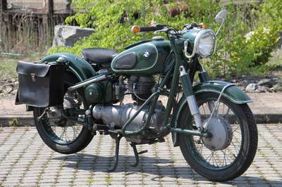 BMW R 27, EZ 07.1966, Laufleistung ca. 11.578 km abgelesen, 13 kW/ 18 PS, 1- Zylinder, 4-Gang Schaltgetriebe, grün, Ochsenaugenblinker, ...