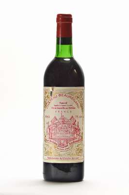 1 Flasche 1983 Château Beauregard, Pomerol, ca. 75 cl, ca. top shoulder, ca. 12,5% Vol., unverkostet, ausgewählt für die Haus Seefahrt ...
