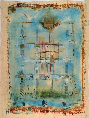 Daryoush Assadi, geb. 1976, Mischtechnik auf Papier, rechts unten signiert, Blattgr. ca. 79x59 cm, unter Glas gerahmt