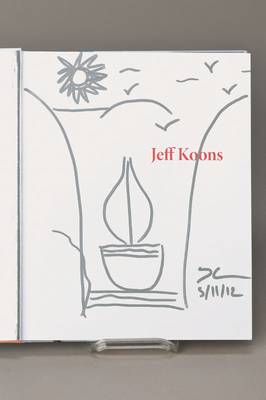 Jeff Koons, geb. 1955, Buch: Jeff Koons, Hatje Cantz Verlag, zur Beyeler Ausstellung, mit Filzstiftzeichnung auf der ersten Seite, signiert und ...