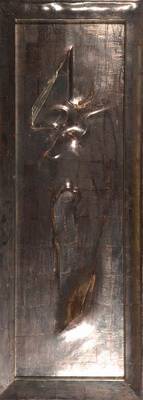Unbekannter zeitgenössischer Künstler, Raum Mannheim, Mischtechnik auf Holz, unsigniert, ca. 92x29 cm, Rahmen