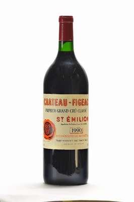 1 Magnumflasche 1990 Chateau Figeac, St. Emilion, ca. 150 cl., 13 % Vol., ca. into neck, unverkostet, Premier Grand Cru Classe,in dieser Form selten ...