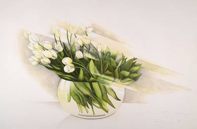 Susanne Hartmann, geb. 1951, Konvolut aus zwei Lithographien, "Sommerrosen" und "Sonntagstulpen", signiert und nummeriert 135/150 ...