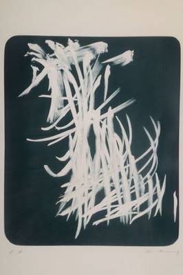 Hans Hartung, 1904-1989, T 1957-12, Lithographie, handsigniert, bez. E.A., ca. 32x26cm, unter Glas, R.
