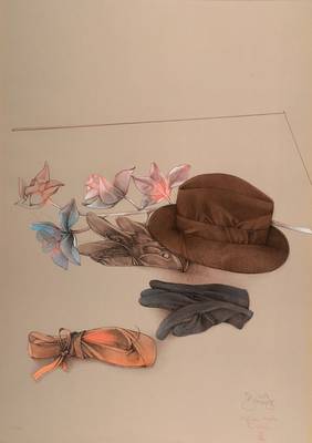 Bruno Bruni, geb. 1935 Gradara, international bekannter Surrealist, hier: Matura Morta - la visita!, Farblithographie, von 1984, signiert und ...