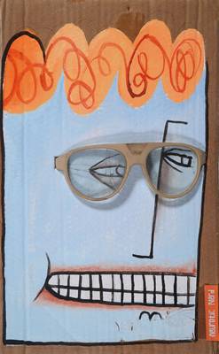 Jim Avignon, geb. 1966, Neurotic Nerd, Mischtechnik auf Karton, ca. 34,5x23 cm
