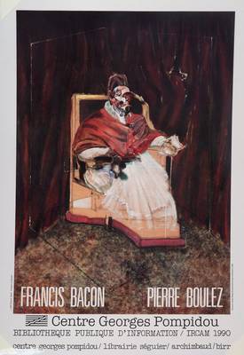Francis Bacon, 1909-1992, Plakat, Farboffset, Study for portrait of pope innocent, unsigniert, Blattgr. ca. 70x50 cm