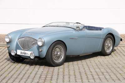 Austin Healey 100/4 BN1, EZ 07.1955, 2. Hand in Deutschland, Laufleistung ca. 62.000 miles abgelesen, H-Zulassung, 67 kW/ 91 PS, 4- Zylinder, 3-Gang ...