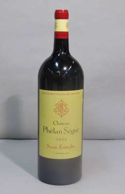 4 Magnumflaschen 2004 Chateau Phelan Segur, Saint-Estephe, je ca. 150 cl, je ca. into neck, 13% Vol., unverkostet, sehr selten in dieserForm im ...