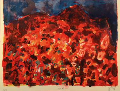 Christian Kruck, 1925 Hamburg - 1985 Frankfurt am Main, bekannter Deutscher Maler und Lithograph des Expressionismus, Bekanntschaft mit Erich Heckel ...