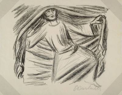 Ernst Barlach, 1870 - 1938, Der Erweckte, Lithographie, rechts unten signiert, Blattgr. ca. 24,5x25,5 cm