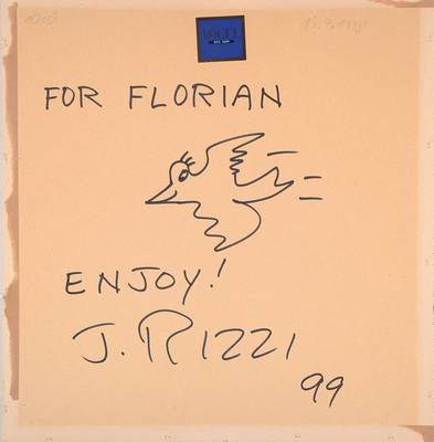 James Rizzi, 1950-2011, Filzstiftzeichnung auf Karton, rückseitig Lichtdruck, signiert und datiert 99, mit Widmung: For Florian Enjoy!, ca. 40,5x39 ...
