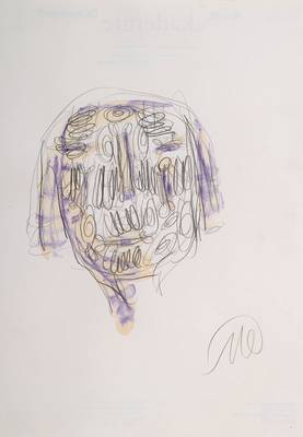 Markus Lüpertz, geb. 1941, Aquarell über Bleistift auf Papier, "Kopf", rechts unten signiert, 2014, Provenienz: Atelier des Künstlers, ...