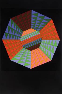 Victor Vasarely, 1906-1997, Heisenberg, Serigraphie in 18 Farben, 1979, handsigniert und nummeriert 101/125, Kat. Wiesloch 1986, S. 136, Blattgr. ca. ...
