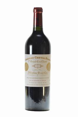 2 Flaschen 2003 Cheval Blanc, Saint Emilion , Premier Grand Cru Classe, je ca. into neck, je ca. 75 cl, je ca. 13,5 % Vol., hervorragender ...