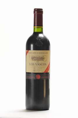 1 Flasche 2006 Los Vascos, Domaine Barons deRothschild, Cabernet Sauvignon, ca. 75 cl, ca. into neck, ca. 14% Vol., Etikett zum 20 Jährigen ...
