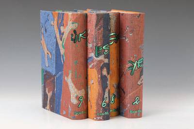 Markus Lüpertz, geb. 1941, 10-bändiges Meyers Lexikon, Einbandgestaltung von Lüpertz, Jacquard-Leinen, Metallfolienprägung, dazu bemalte ...