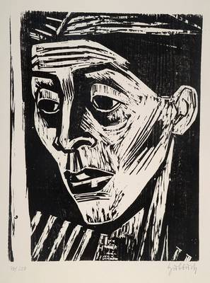 Karl Hubbuch, 1891-1979, Holzschnitt, Ellen, signiert und nummeriert 48/250, vgl. Michael Hasenclever - Karl Hubbuch Druckgraphik, Abb. 179, Motiv ...