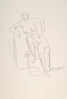 Arno Breker, 1900-1991, Bleistiftzeichnung, Aktdarstellung, rechts unten signiert, Blattgr. ca. 42x30 cm