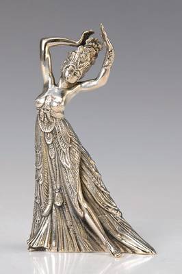 Ernst Fuchs, 1930-2015, Salome, Metallguss, silber, signiert und nummeriert 13, H. ca. 10 cm