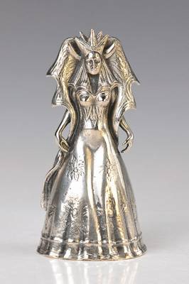 Ernst Fuchs, 1930-2015, Königin der Nacht, Metallguss, silberfarben, signiert und nummeriert 24, H. ca. 10,5 cm