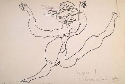 Rudi Baerwind, 1910-1982 Mannheim, Konvolut aus zwei Filzstiftzeichnungen auf Karton, jeweils signiert und datiert 1976, ca. 51x75 cm, teilweise ...