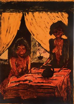 Otto Mueller, 1874-1930, Konvolut aus zwei Lithographien aus der Zigeunermappe, Verlag der Kunst, Dresden, unsigniert, Blattgr. je ca. 40x28,5 cm