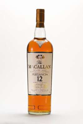 1 Flasche The Macallan Elegancia 12 years old Single Malt, Highland Scotch Whisky, ca. 1 Liter, ca. 40 % Vol., Abstand zwischen Kapsel und Whisky: ...