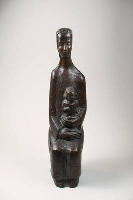 Erich Glauer, 1903-1987 Stuttgart, Meisterschüler von Graevenitz, Gründungsmitglied der Sindelfinger Sezession, hier: Mutter mit Kind, ...