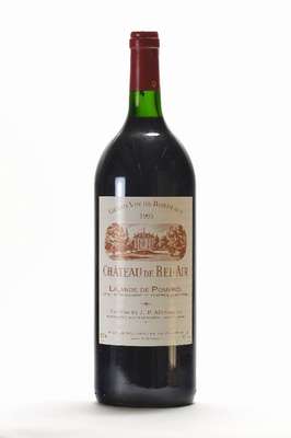 1 Magnum-Flasche 1995 Chateau de Bel-Air, Lalande de Pomerol, ca. 12,5 % Vol., ca. 150 cl, ca. into neck, sehr guter Erhaltungszustand, selten im ...