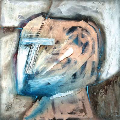 Klaus Heinrich Keller, geb. 1938 Godramstein, Stummer Zeuge, Öl/Lwd, signiert und betitelt, ca. 100x100cm, R.