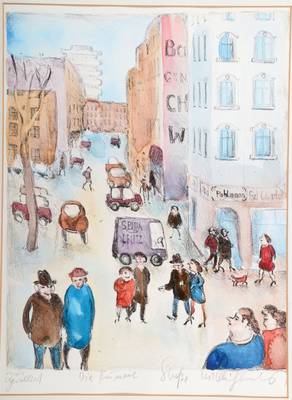 Kurt Mühlenhaupt, 1921 Kleinziescht - 2006 Zehdenick, bekannter Berliner Maler und Grafiker, besonders aufgrund seiner Berliner Milieu- und ...