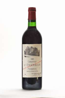 3 Flaschen 1980 Chateau L'Evangile, Pomerol,je ca. 75 cl., Füllstände: je ca. top shoulderund besser, unverkostet, selten im Angebot, ...