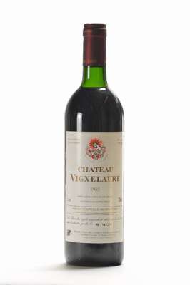 3 Flaschen 1985 Chateau Vignelaure, ca. 12 %Vol., je ca. 75 cl, rückseitig Künstleretikett: Bernard Dufour, unverkostet, selten im Angebot, sehr ...