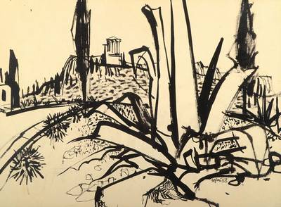 Otto Wilhelm Eglau, 1917-1988, Konvolut aus zwei Grafiken, Radierung "Am Strand", sig. u. num. 3/30, dat. 57, Platte ca. 30x79 cm, ...