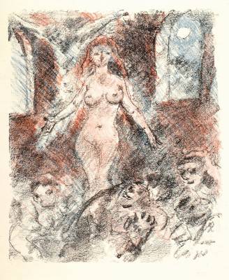 Lovis Corinth, 1858-1925, Konvolut aus zwei Farblithographien auf Bütten, aus: Der Venuswagen, Gurlitt Presse, 1919, Blattgr. ca. 24x20,3 cm / ...