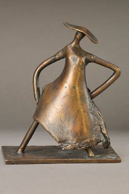 Monogrammist AW, 2. H. 20. Jh., Bronzeskulptur, spanische Tänzerin, nummeriert 1/8, ca. 24x19.5x12.5cm