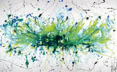 Caroline Vis (CJVIS), geb. 1965, zeitgen. Niederländische Künstlerin, zahlreiche Ausstellungen im In- und Ausland, hier: Destination, Acryl/Tine ...