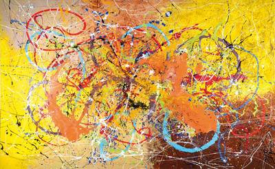Caroline Vis (CJVIS), geb. 1965, zeitgen. Niederländische Künstlerin, zahlreiche Ausstellungen im In- und Ausland, hier: Silence, Acryl/Tinte auf ...