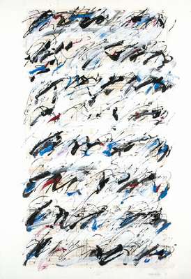 Eleonore Fuchs-Heidelberg, 1946 Heidelberg - 2012 Berlin, Collage, rechts unten signiert und datiert 83, 100x70cm, unter Glas gerahmt