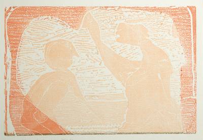 Gerhard Altenbourg, 1926-1989, Holzschnitt, Flockengestöber im Leuchten aus einer Helle der Einsenkung, 1981, drucksigniert und nummeriert 9/6 a ...