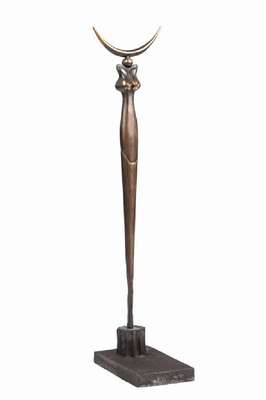 Paul Wunderlich, 1927-2010, Mondsichelstele, Bronze, signiert und nummeriert 551/1250, H. ca. 40 cm